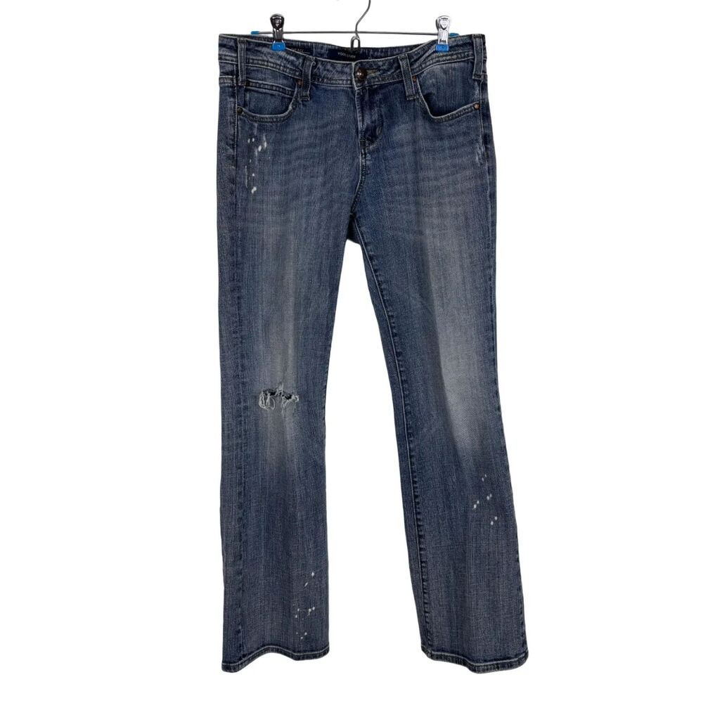 Vigoss The Ritz Bootcut Ripped Jeans Women's 13/14 Distressed Splatter Inseam 32